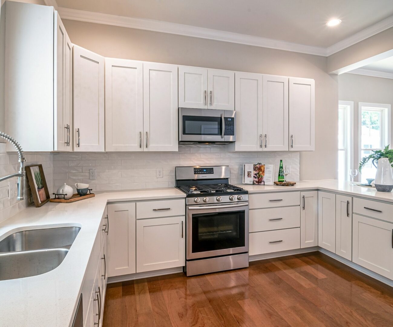 A remodeled kitchen in San Jose with beautiful cabinets