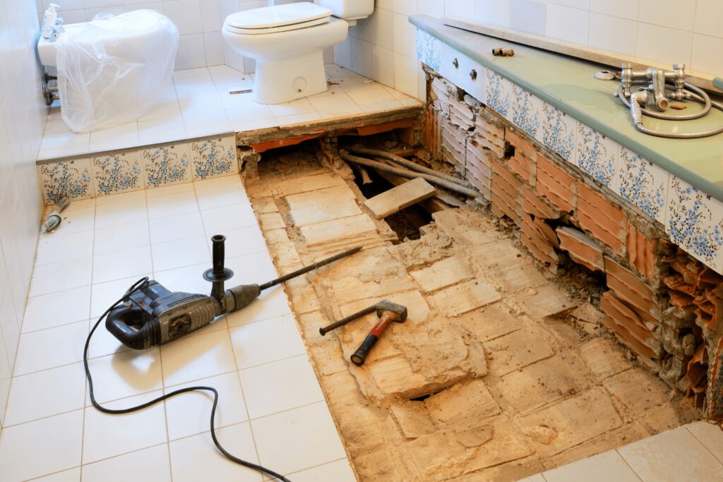 Bathroom Remodeling Damage