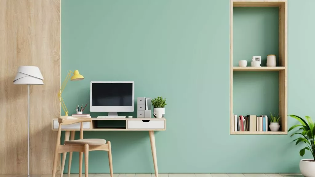 A minimalist, natural office, one of the top home office design ideas