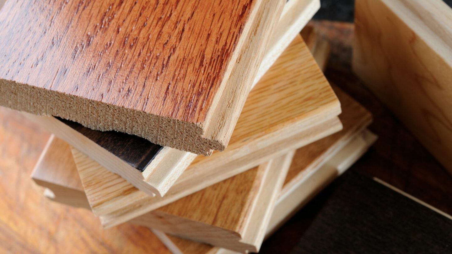 Hardwood, a type of flooring flooring, in small sample sizes