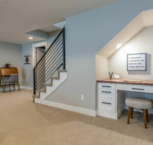 home office modern basement conversion ideas